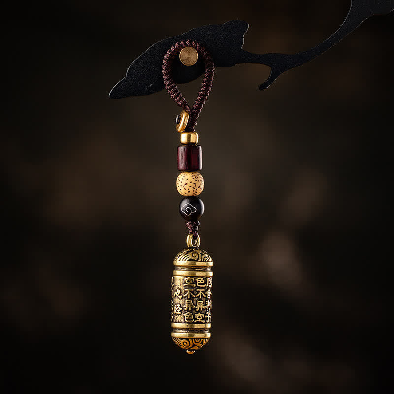 Heart Sutra Copper Key Chain - image 2