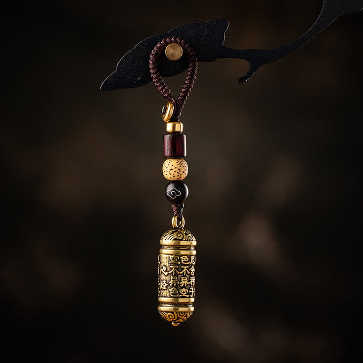 Heart Sutra Copper Key Chain - image 2
