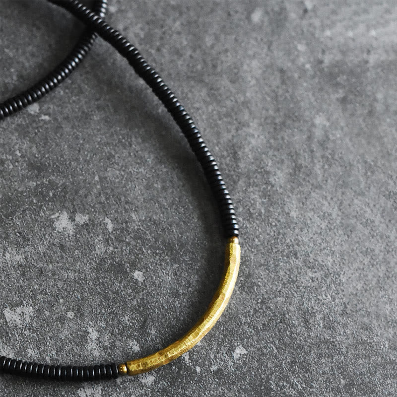 Buddha Stones Ebony Wood Copper Balance Multilayered Bracelet - image 11