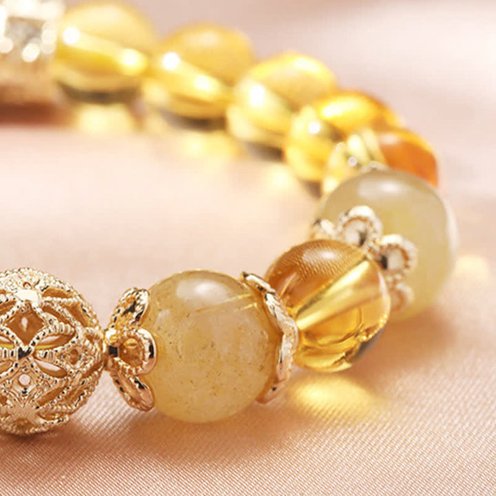 Buddha Stones Citrine Generosity Prosperity Beaded Bracelet - image 8