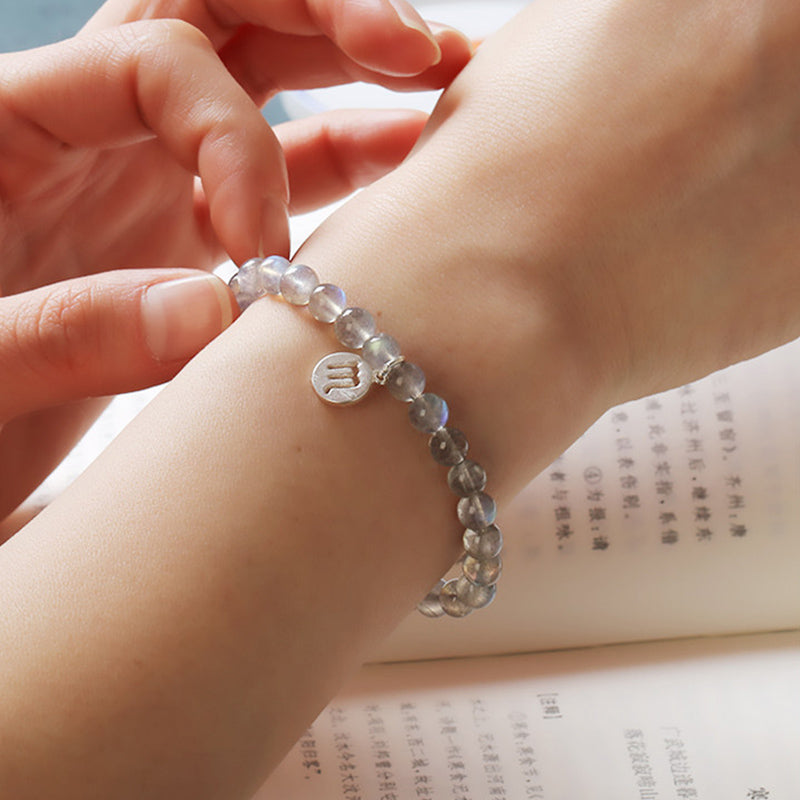 12 Constellations of the Zodiac Moonstone Charming Bracelet - image 17