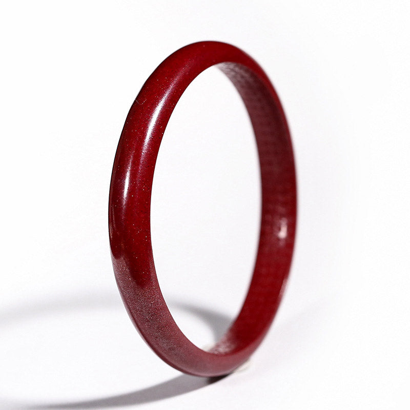 Buddha Stones Cinnabar Heart Sutra Engraving Blessing Bangle Bracelet - image 6