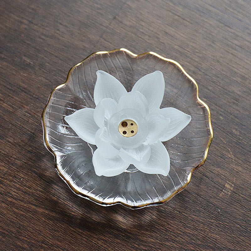 Buddha Stones Mini Lotus Liuli Crystal Healing Meditation Stick Incense Burner - image 10