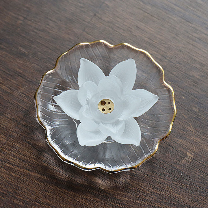 Buddha Stones Mini Lotus Liuli Crystal Healing Meditation Stick Incense Burner - image 10