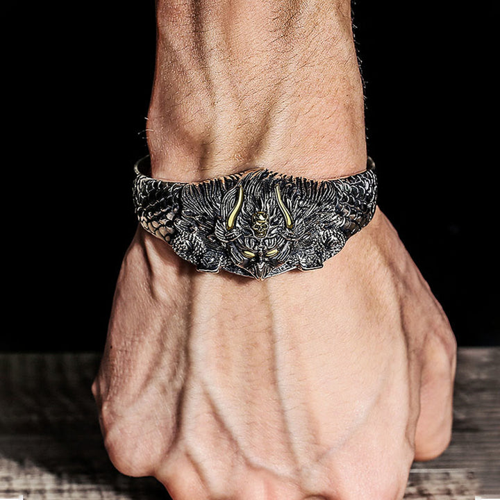 Buddha Stones Tibetan Garuda Bird Wisdom Protection Bracelet Bangle - image 11