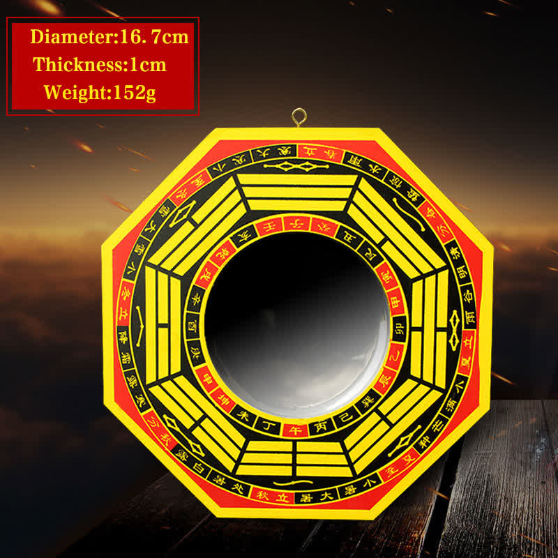 Buddha Stones Feng Shui Bagua Map Balance Living Room Energy Map Mirror - 6 IN - Concave Mirror - Yellow - image 13
