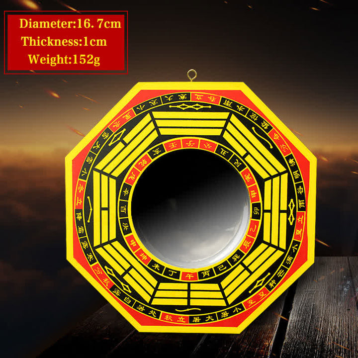 Buddha Stones Feng Shui Bagua Map Balance Living Room Energy Map Mirror - 6 IN - Concave Mirror - Yellow - image 13