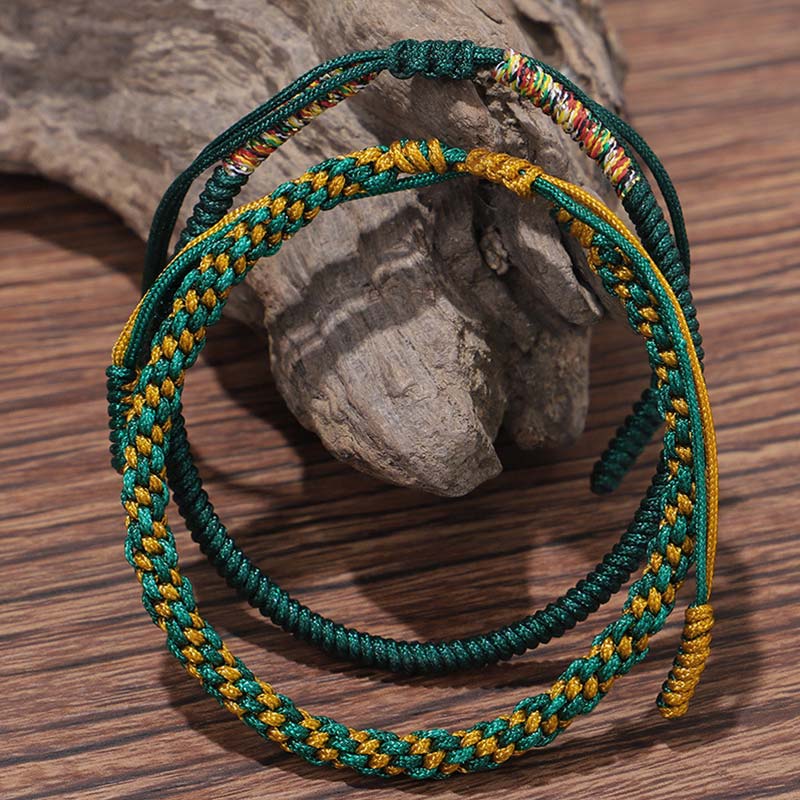 Buddha Stones 3 PCS Tibetan Copper Beads Healing Protection Luck Bracelet Set - image 10