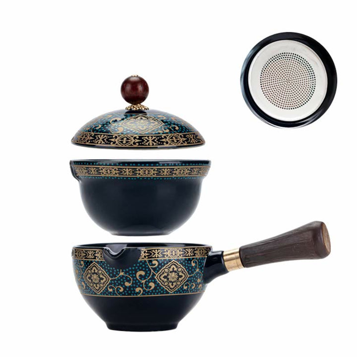 Buddha Stones Chinese Gongfu Tea Set Design Ceramic Teapot Portable Gift Bag - image 20