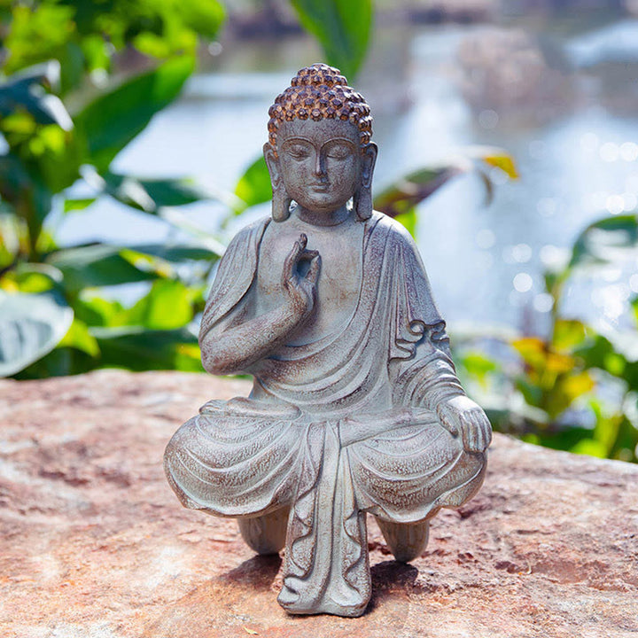 Meditating Zen Buddha Serenity Resin Statue Figurine Home Decoration - Small Bronze Zen Buddha 17*10*27CM - image 19