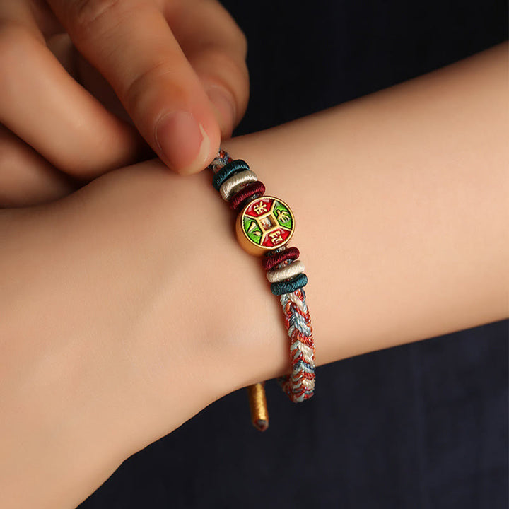 ❗❗❗A Flash Sale- Buddha Stones Colorful Rope Wealth Comes From All Directions Handmade Eight Thread Peace Knot Luck Bracelet - image 3