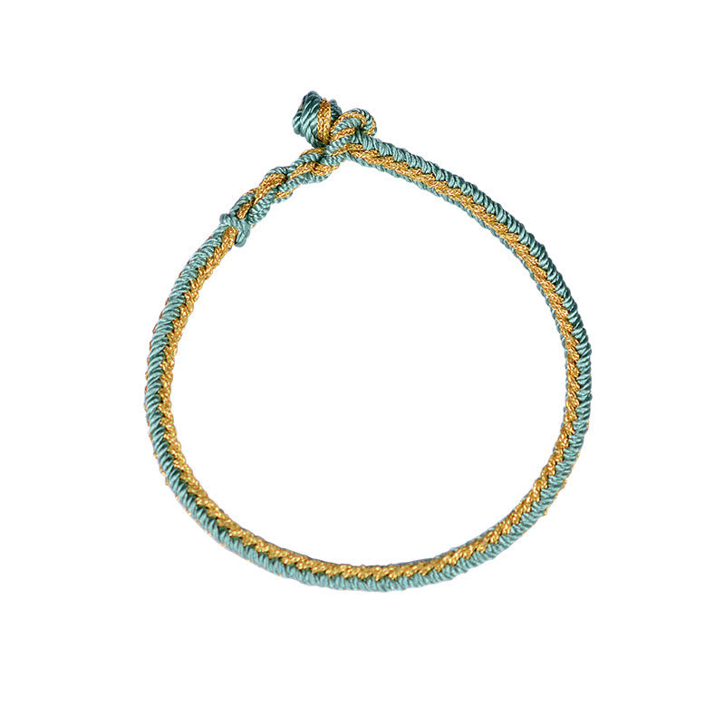 Buddha Stones Two-Color Rope Handcrafted Eight Thread Peace Knot Bracelet - image 8