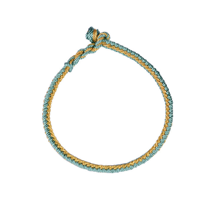 Buddha Stones Two-Color Rope Handcrafted Eight Thread Peace Knot Bracelet - image 8