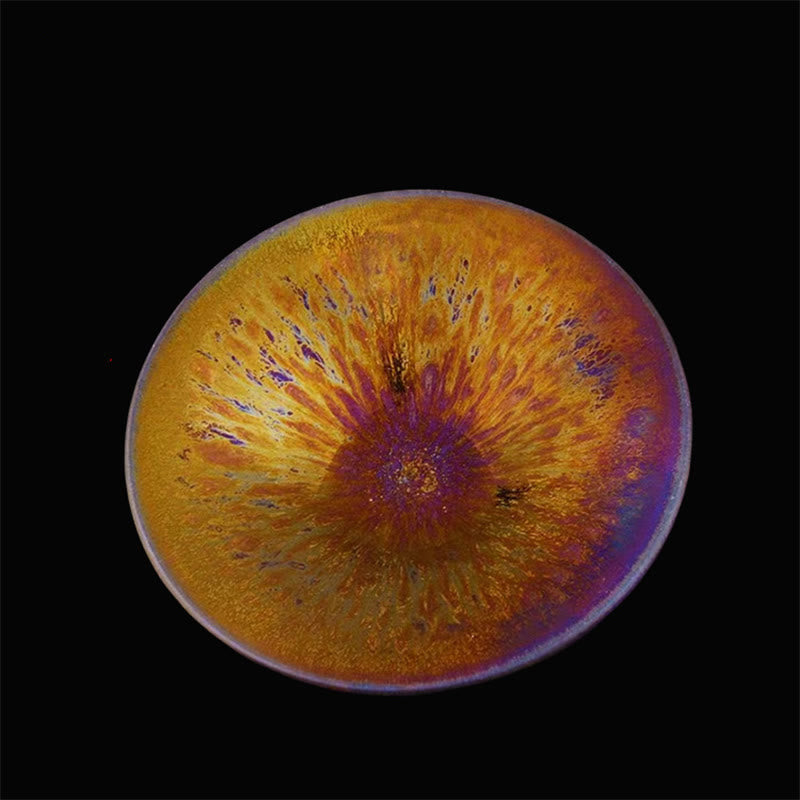 Buddha Stones Chinese Jianzhan Colorful Milky Way Glaze Ceramic Teacup Tenmoku Kung Fu Tea Cup - Milky Way 10.5*4.5cm - image 11