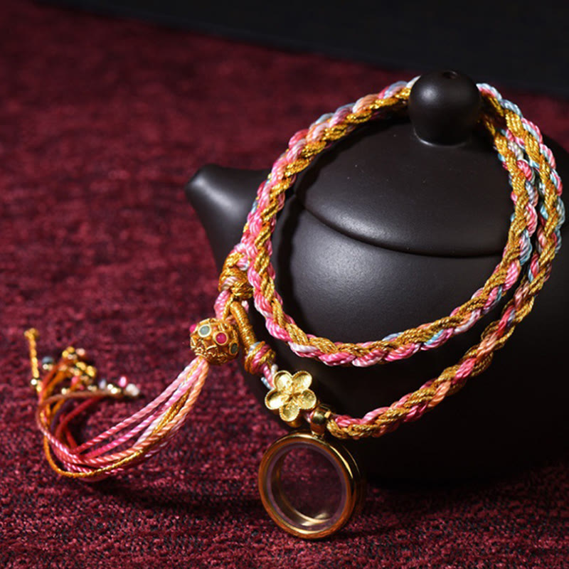 Buddha Stones Tibetan Handmade Luck Colorful String Single Double Wrap Braided Bracelet - Double Wrap Bracelet(Wrist Circumference 14-20cm) - image 0