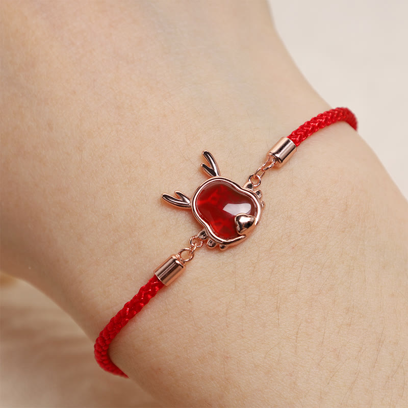 ❗❗❗A Flash Sale- Buddha Stones 925 Sterling Silver Year of the Dragon Natural Red Agate Dragon Attract Fortune Fu Character Strength Bracelet Necklace Pendant Earrings - image 4