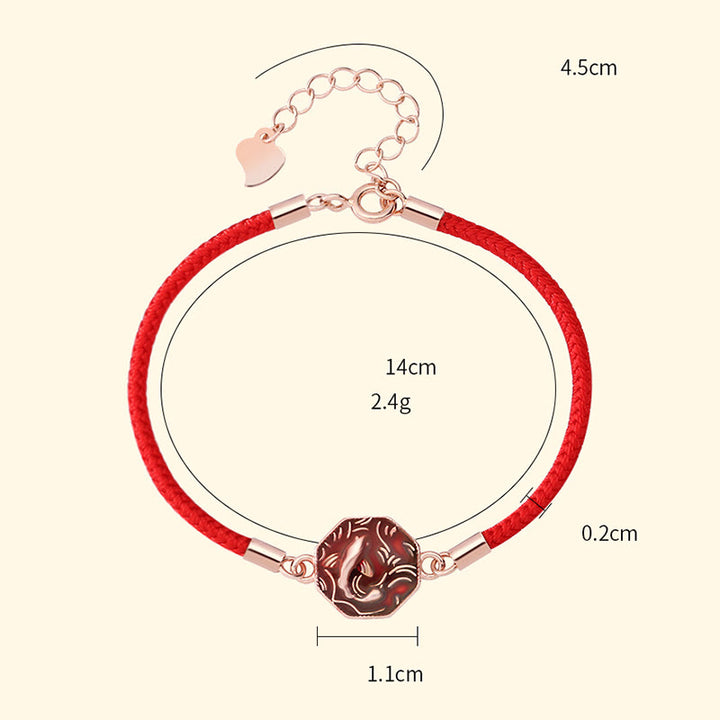 Buddha Stones 925 Sterling Silver Luck Koi Fish Color Change Wealth Handcrafted Braided Bracelet - image 10