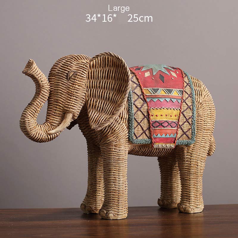 Elephant Resin Wisdom Wealth Home Decoration - Large - image 6