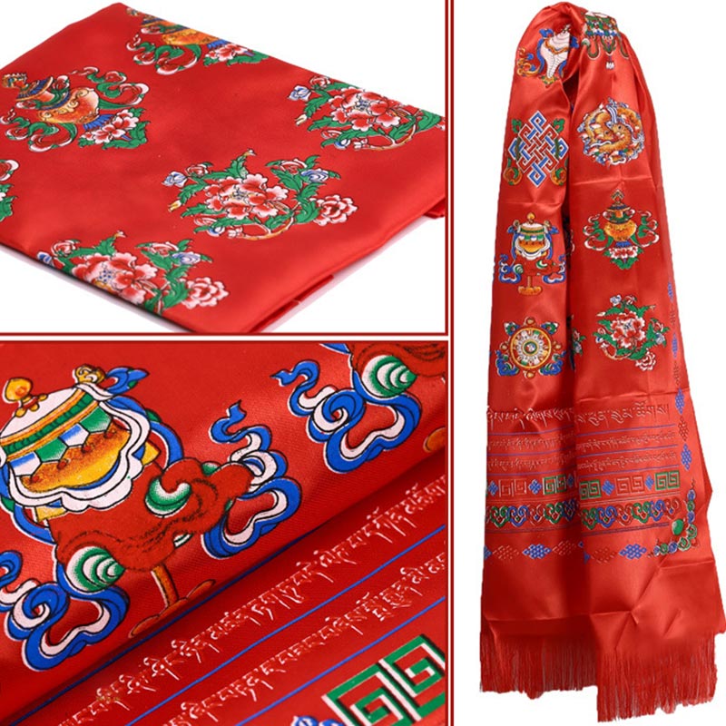Buddha Stones Tibetan Lucky Blessing 5 Colors Khata Decoration - image 2