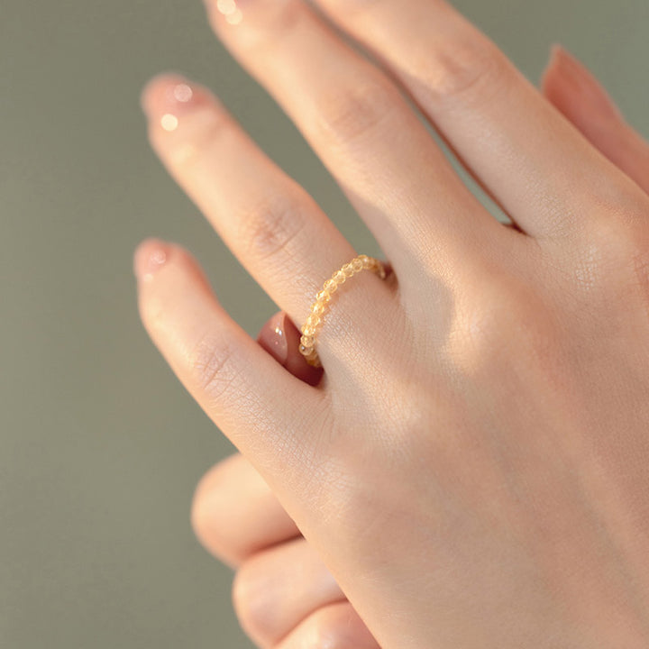 Buddha Stones Natural Citrine Happiness Prosperity Ring - image 4