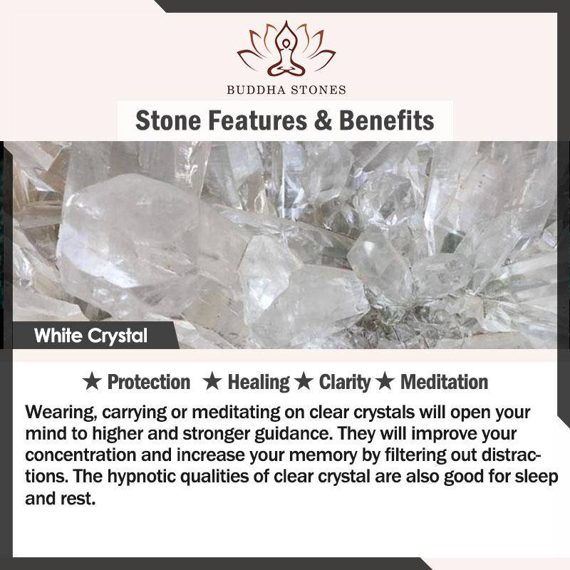Buddha Stones Natural Quartz Love Heart Healing Beads Bracelet - image 35