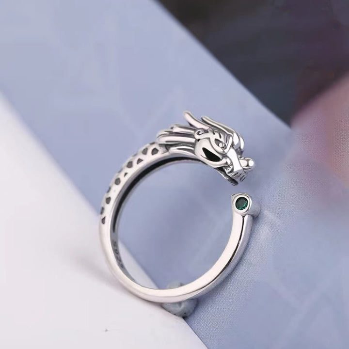Buddha Stones Vintage Dragon Design Success Strength Adjustable Ring - image 3