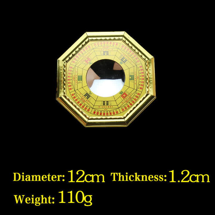 Feng Shui Bagua Map Balance Harmony Living Room Energy Map Mirror - 12cm Gold Bagua Map Concave Mirror - image 12
