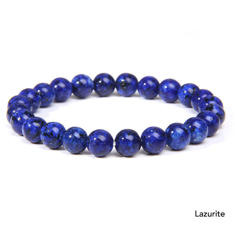 Natural Agate Stone Crystal Balance Beaded Bracelet - Lazurite - image 44