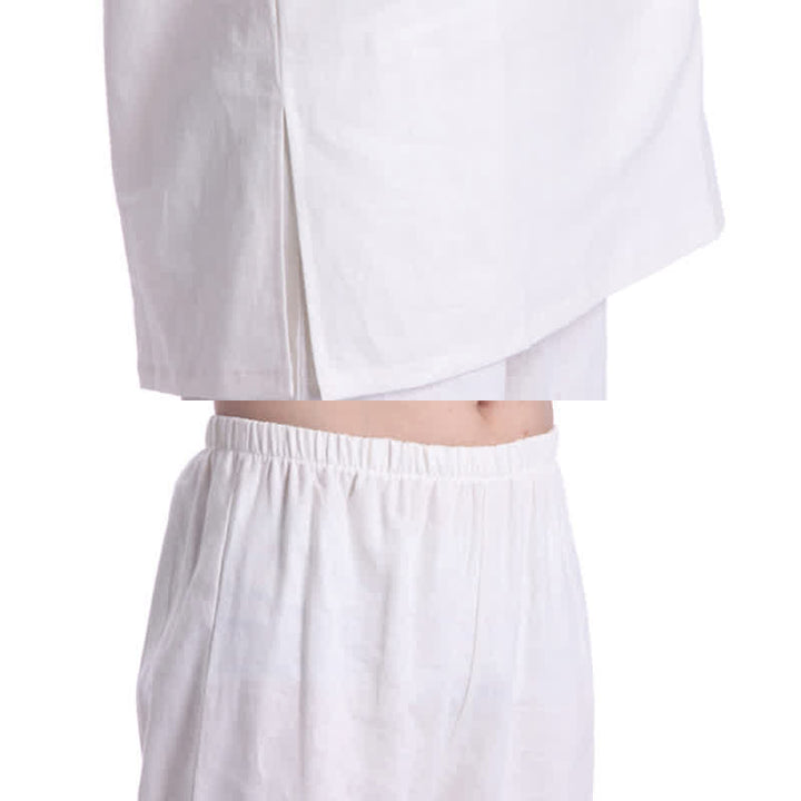 Buddha Stones Spiritual Zen Meditation Prayer Practice Cotton Linen Clothing Men's Set - image 15