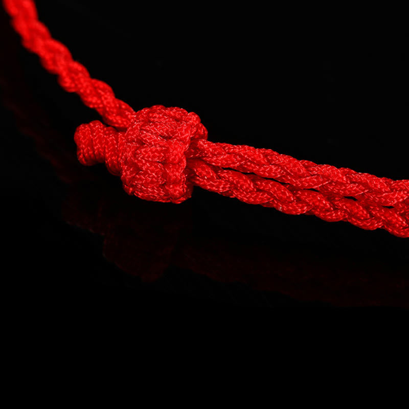 Buddha Stones 999 Gold Luck Koi Fish Handcrafted Braided String Bracelet - image 7