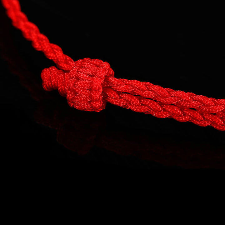 Buddha Stones 999 Gold Luck Koi Fish Handcrafted Braided String Bracelet - image 7