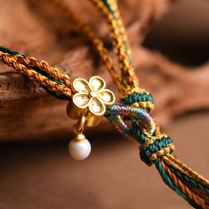 Buddha Stones Tibetan Handmade Rope Liuli Glass Bead Braided Multilayered Healing Bracelet - image 6