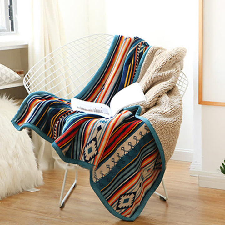 Buddha Stones Geometric Warm Soft Bed Throw Blanket - image 5