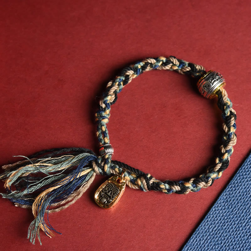 Buddha Stones Zakiram Goddess of Wealth Om Mani Padme Hum Peace Handmade Bracelet - image 1