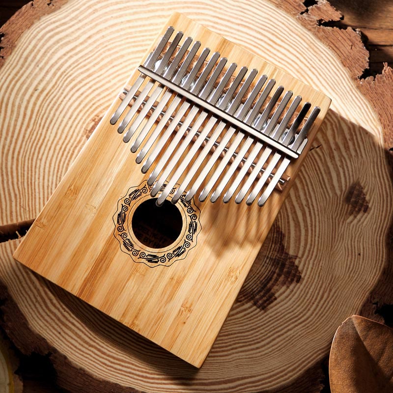 Buddha Stones Kalimba 17 Keys Thumb Piano Mahogany Wood Acacia Walnut Portable Finger Piano - 17 Keys Beige(Bamboo Wood) - image 20