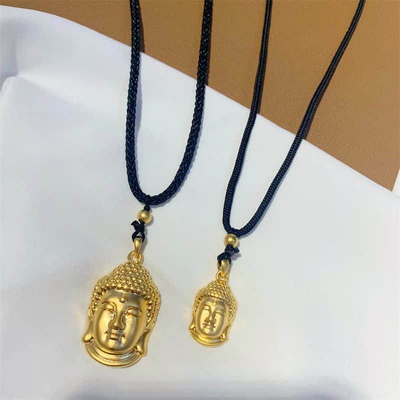 Buddha Stones Gold Buddha Copper Wealth Necklace Pendant - image 7