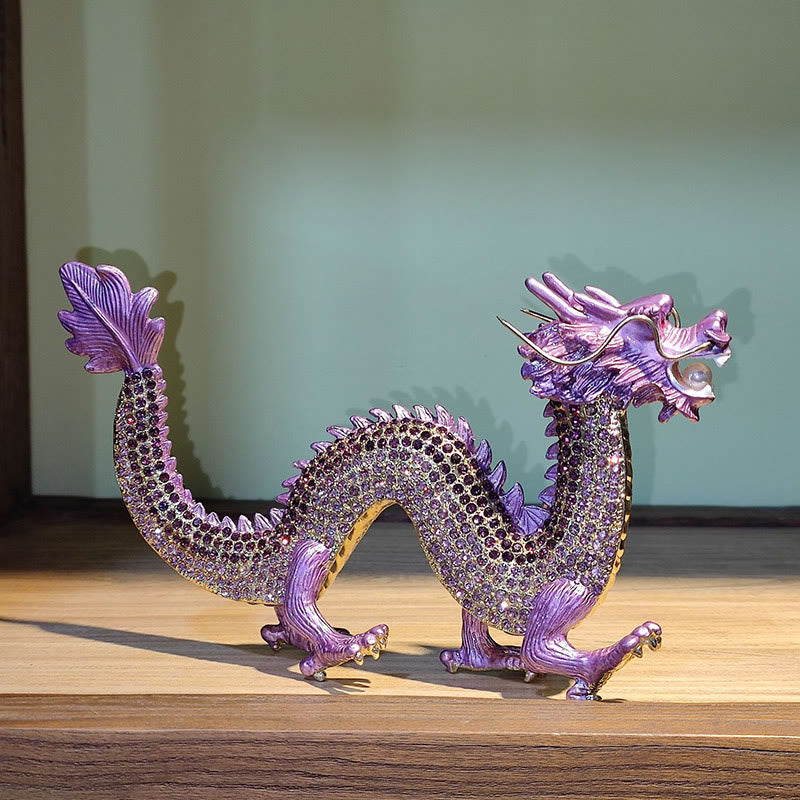 Buddha Stones Handmade Feng Shui Dragon Luck Success Home Decoration - Purple - image 12