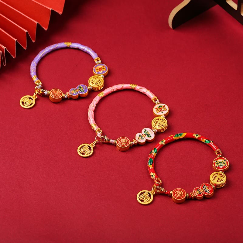 Buddha Stones Tibetan Gourd Fortune Happiness Lion Wealth Luck Bracelet - image 9