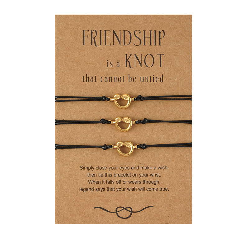 Buddha Stones Friendship Best Friend Gift String Bracelet - Gold - 3Pcs - image 10