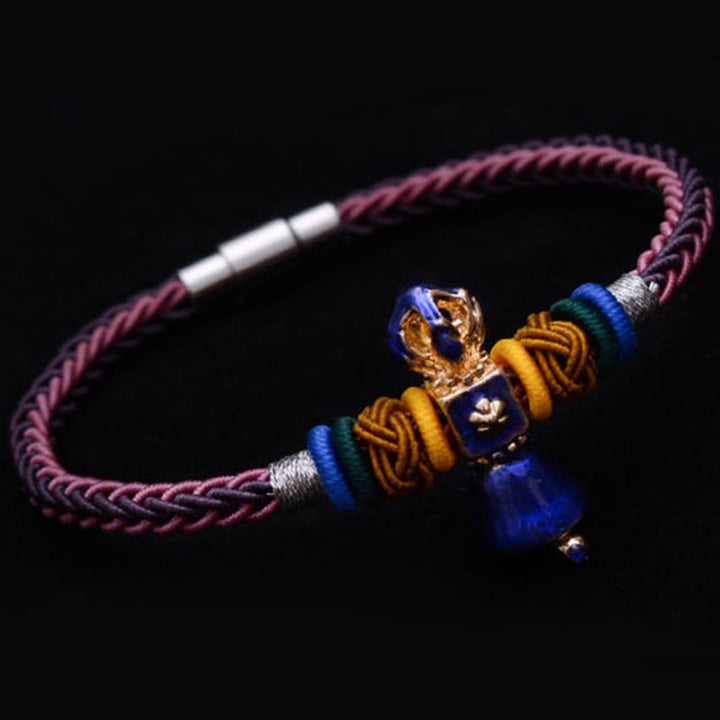 Buddha Stones Tibetan Handmade Dorje Vajra Strength Eight Threads String Bracelet - image 9