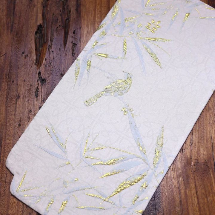 Elegant Floral Brocade Pattern Cup Mat Tea Cup Coaster - Beige Golden Bird - image 50