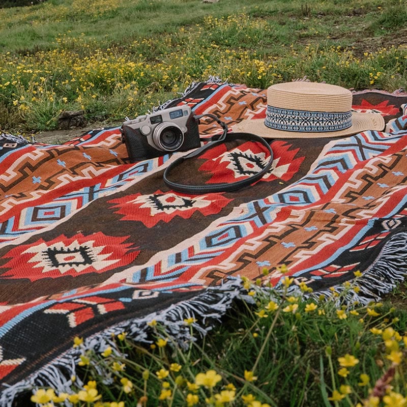 Geometric Warm Comfortable Camping Home Office Bed Blanket - image 2