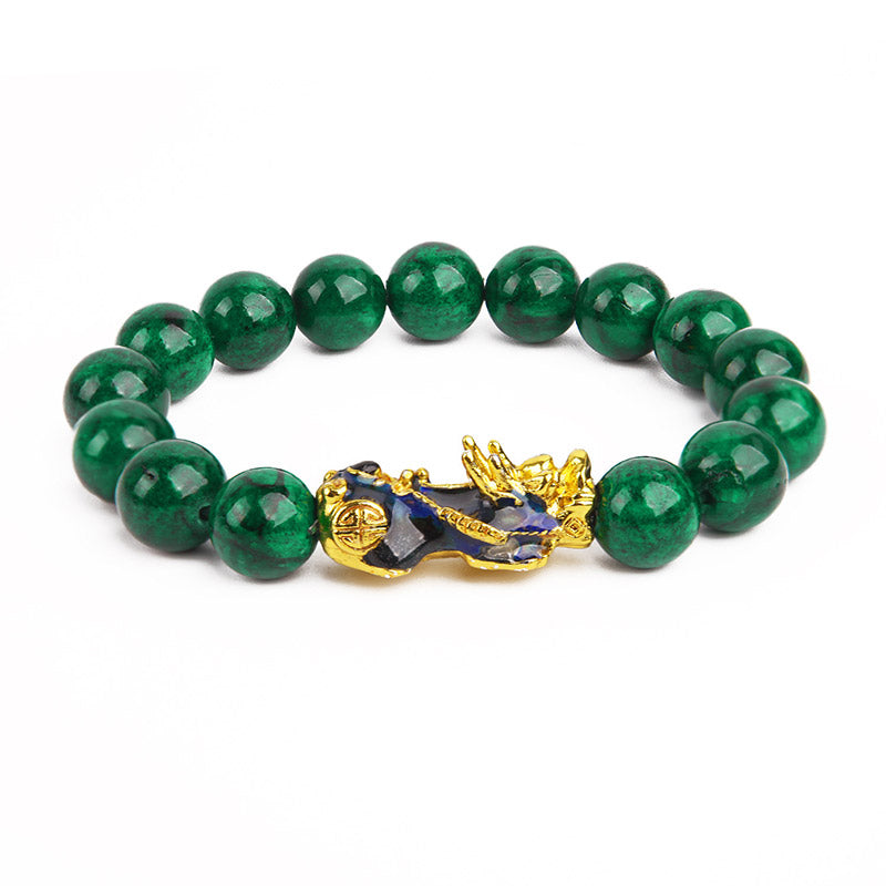 Buddha Stones "Sending Blessings of Wealth and Peace" PiXiu Jade Bracelet Includes Gift Message Card - image 3