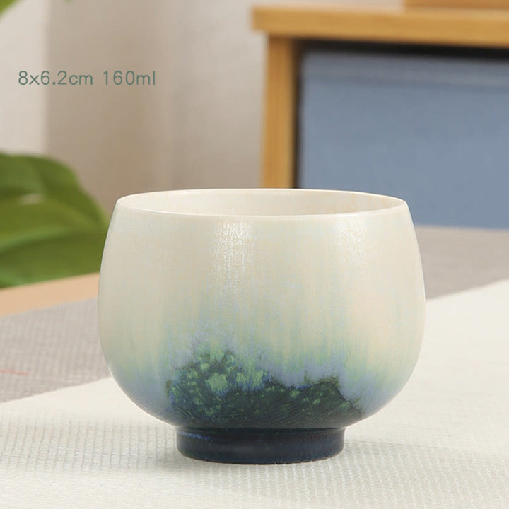 Buddha Stones Creative Green Ceramic Teacup Kung Fu Tea Cups - image 3