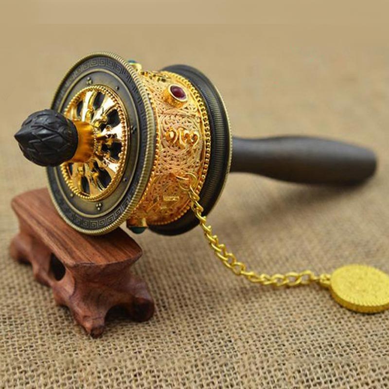 Tibetan Lucky Prayer Wheel Decoration - 1 - image 1