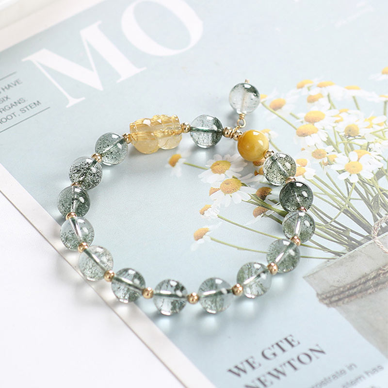Buddha Stones Green Phantom Citrine PiXiu Confidence Bracelet - image 2