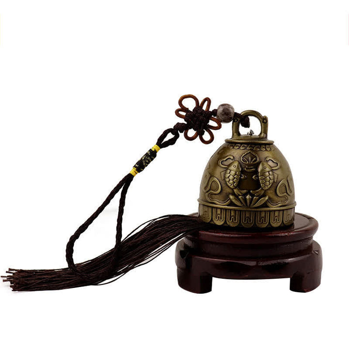 Buddha Stones Feng Shui Buddha Koi Fish Phoenix Wind Chime Bell Luck Wall Hanging Decoration - Koi Fish - image 6