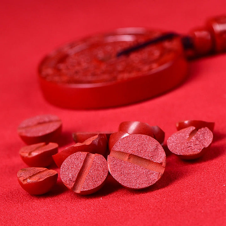 Buddha Stones Natural Cinnabar Mountain Ghosts Spend Money Bagua Blessing Necklace Pendant Key Chain - image 4