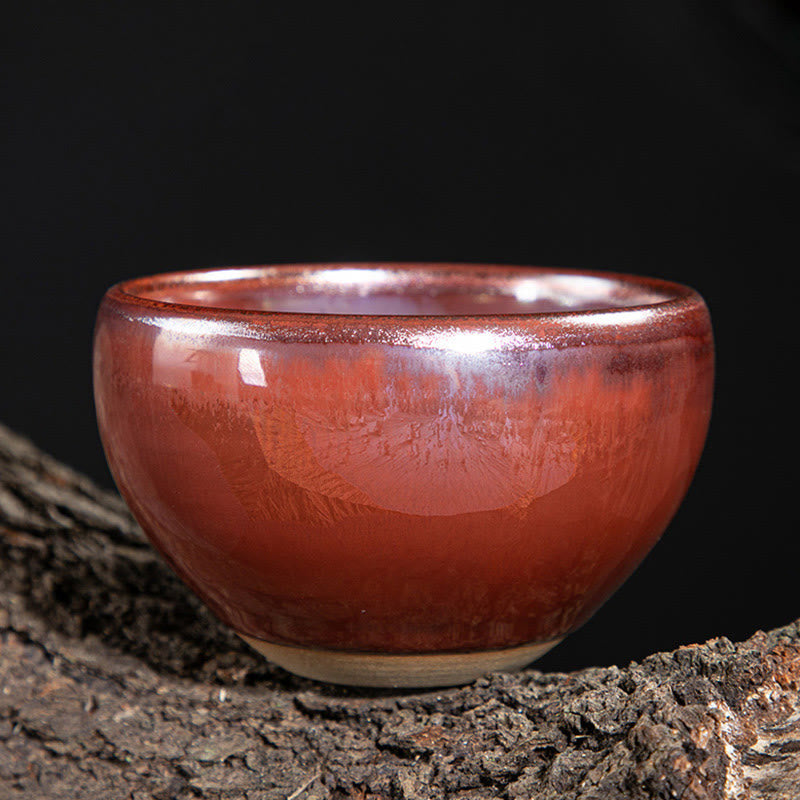Buddha Stones Handmade Chinese Jianzhan Lotus Design Ceramic Teacup Kung Fu Tea Cup - image 1
