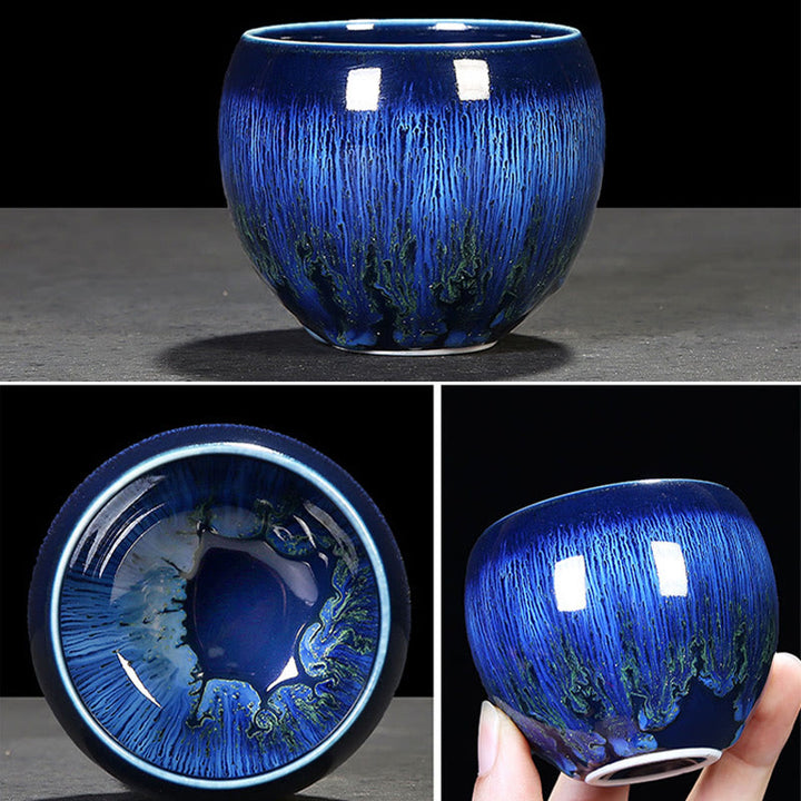 Buddha Stones Chinese Jianzhan Glaze Kiln Change Ceramic Teacup Tenmoku Kung Fu Tea Cup - image 12